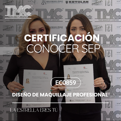 Certificación CONOCER SEP Estándar EC0859: Diseño de Maquillaje Profesional