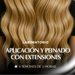 LABORATORIO DE APLICACIÓN Y PEINADO DE EXTENSIONES