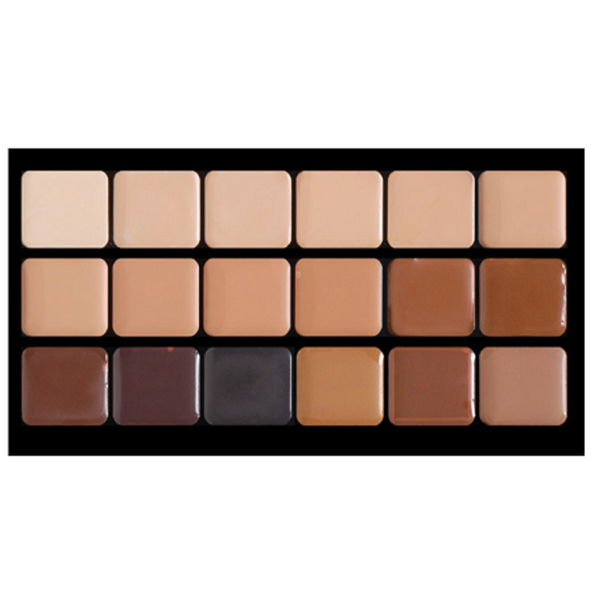 Paleta de 18 tonos de Bases de Maquillaje Ultra HD GLAMOUR CREME - Graftobian - The Make Up Center