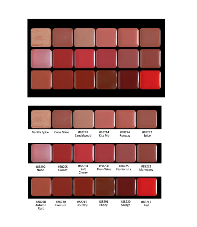 Super Paleta de 18 Labiales en Crema Ultra HD - Graftobian - The Make Up Center