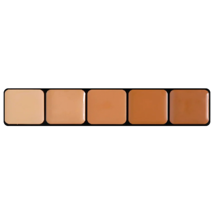 Paleta de 5 tonos de Bases de Maquillaje Ultra HD GLAMOUR CREME TONOS FRÍOS - Graftobian - The Make Up Center