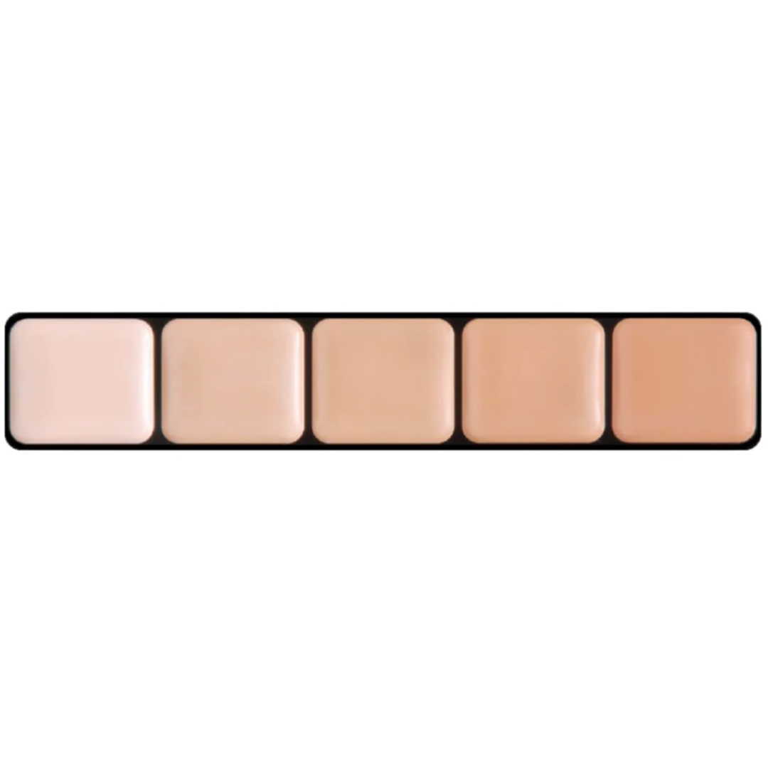 Paleta de 5 tonos de Bases de Maquillaje Ultra HD GLAMOUR CREME TONOS FRÍOS - Graftobian - The Make Up Center