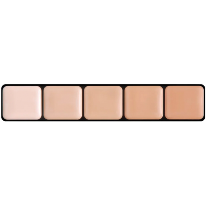 Paleta de 5 tonos de Bases de Maquillaje Ultra HD GLAMOUR CREME TONOS FRÍOS - Graftobian - The Make Up Center