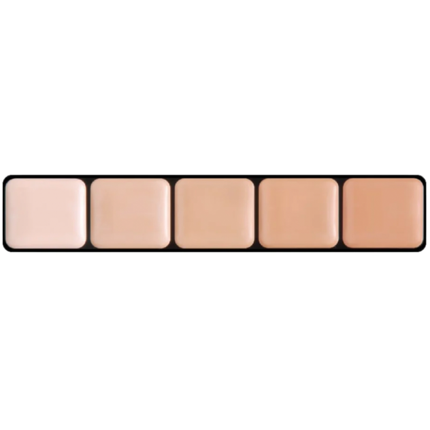 Paleta de 5 tonos de Bases de Maquillaje Ultra HD GLAMOUR CREME TONOS FRÍOS - Graftobian - The Make Up Center