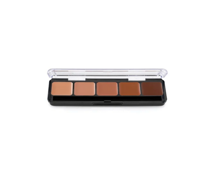 Paleta de 5 tonos de Bases de Maquillaje Ultra HD GLAMOUR CREME TONOS FRÍOS - Graftobian - The Make Up Center