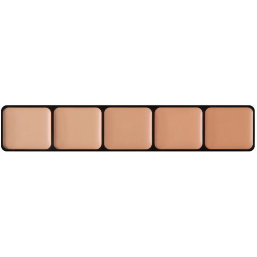 Paleta de 5 tonos de Bases de Maquillaje Ultra HD GLAMOUR CREME TONOS NEUTROS - Graftobian - The Make Up Center