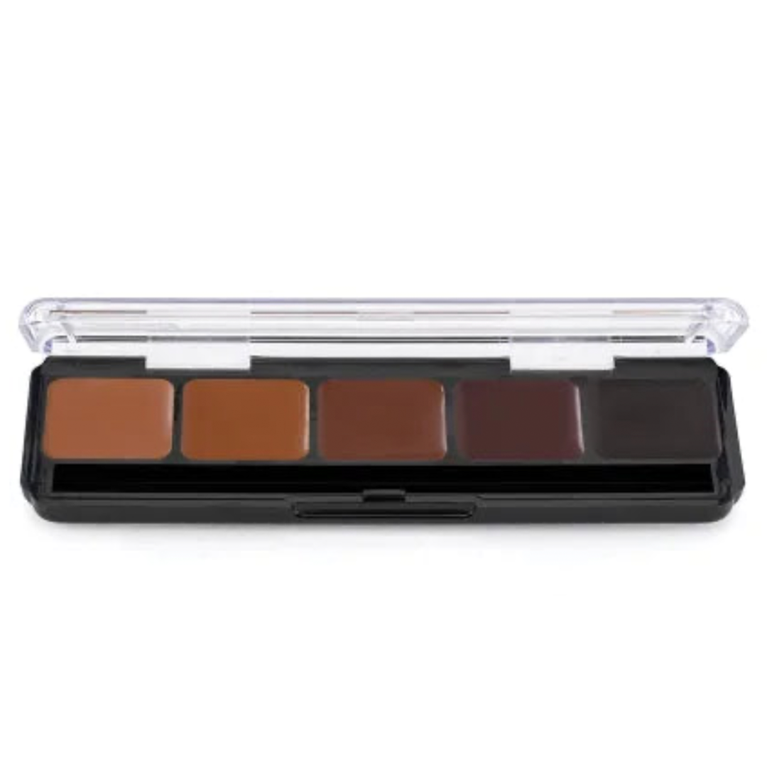 Paleta de 5 tonos de Bases de Maquillaje Ultra HD GLAMOUR CREME TONOS NEUTROS - Graftobian - The Make Up Center