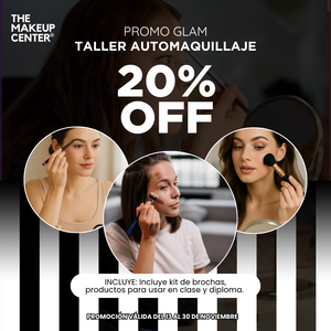 TALLER DE AUTOMAQUILLAJE 20% - PROMO GLAM - The Make Up Center