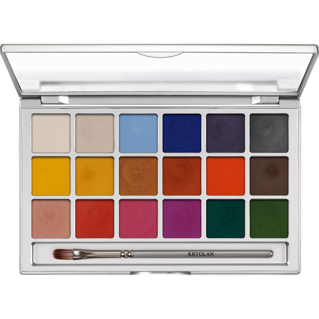 Kryolan Shimmering Vision Interferenz  Paleta 18 Colores En Crema - The Make Up Center