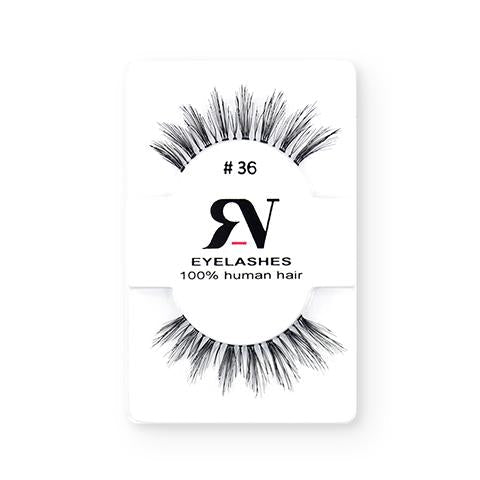RV Eyelashes Pestañas De Cabello Humano #36 - The Make Up Center