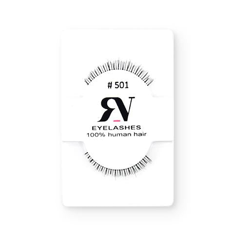 Pestañas De Cabello Humano # 501 Inferior - RV Eyelashes - The Make Up Center
