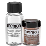 Mehron Metallic Powder with Mixing Liquid - The Make Up Center