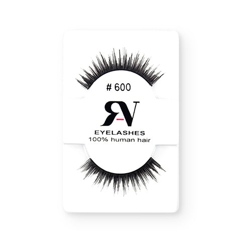Pestañas De Cabello Humano #600 - RV Eyelashes - The Make Up Center